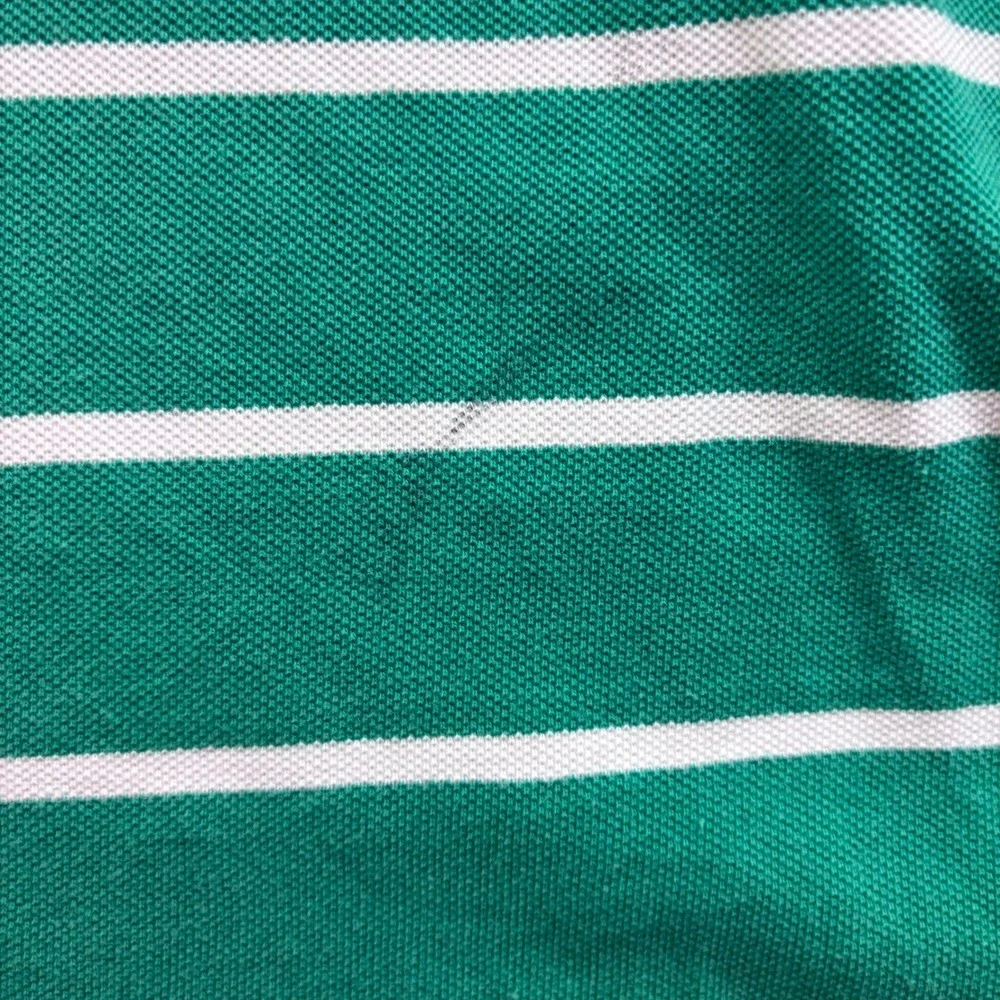 Polo Ralph Lauren Mens Green White Striped Short Sleeve Polo Shirt Pink Pony L
